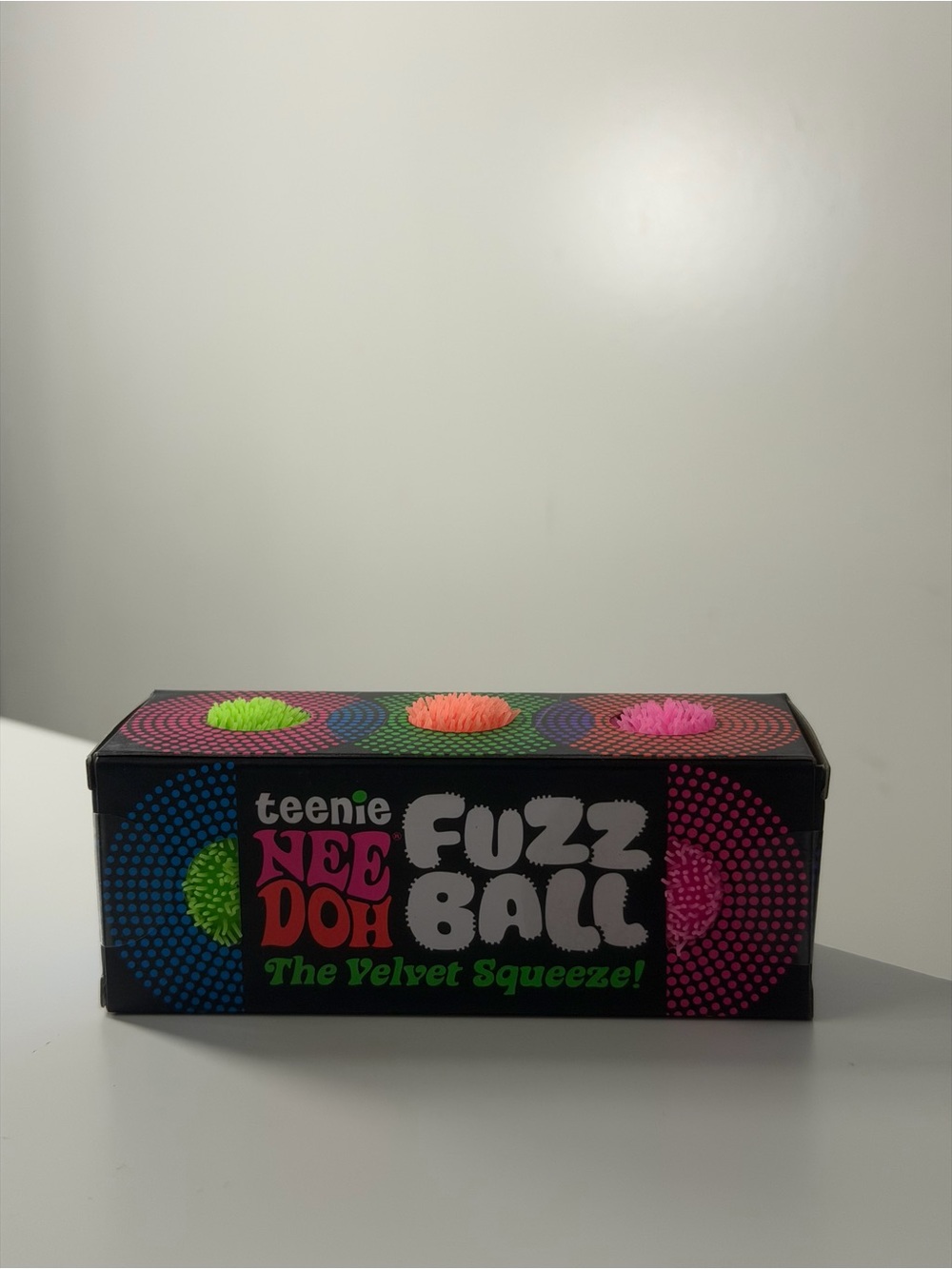 Fuzz Ball Velvet Squeeze Set - Neon Green, Neon Orange, Neon Pink